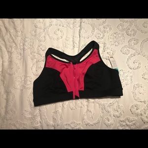 Front zip racer back medium impact Livi Active bra